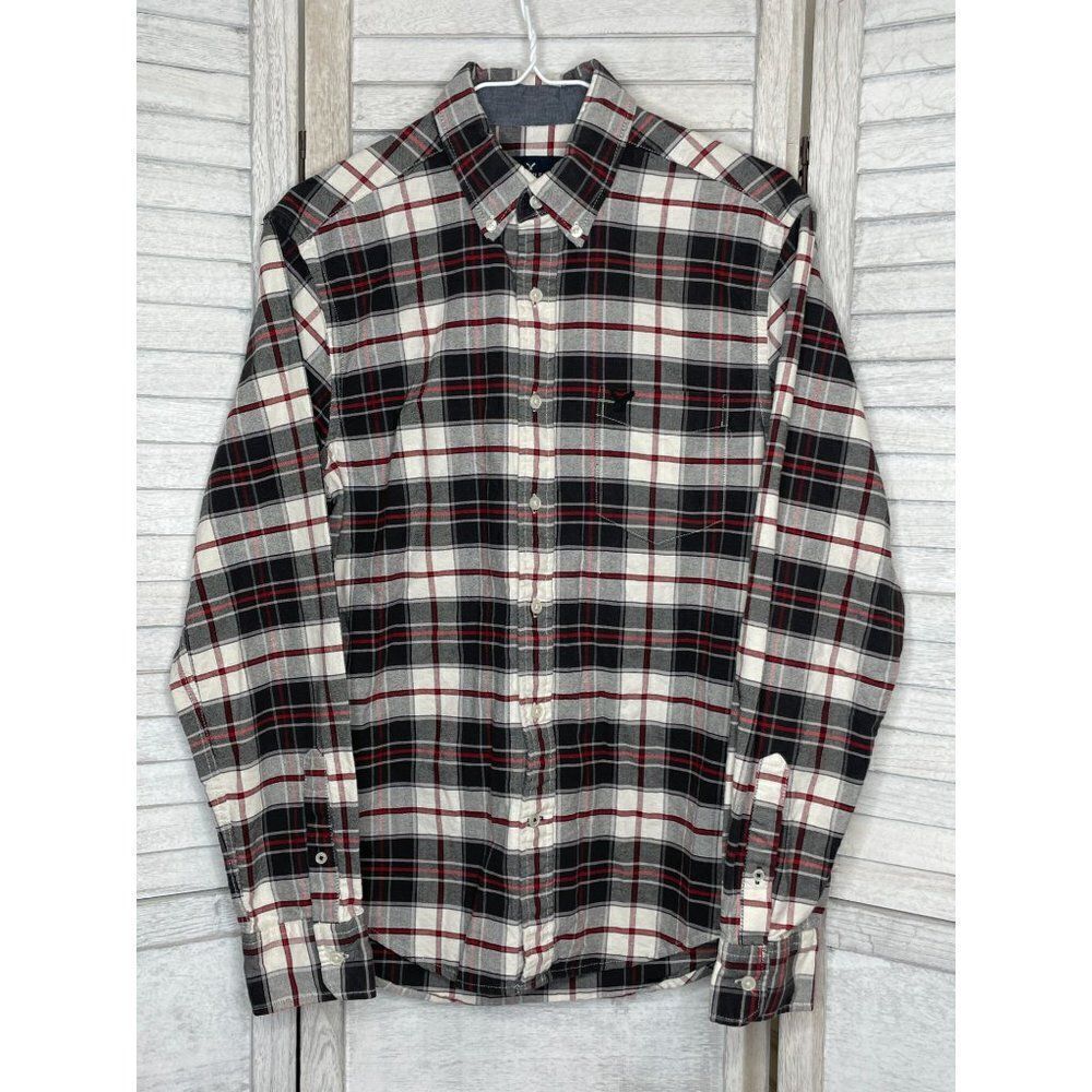 American Eagle Outfitters Men's Classic Fit Flannel Button Down Shirt Size Small